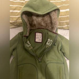 Aeropostle Green Half Zip Up Hoodie